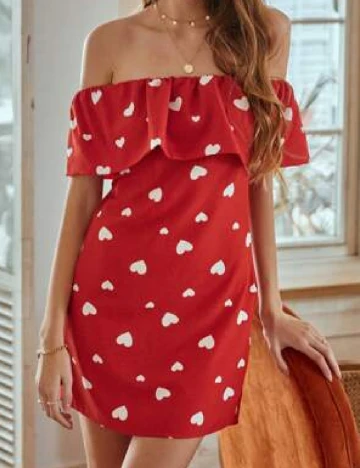Rochie scurta SHEIN, rosu Rosu