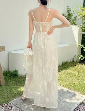 Rochie lunga SHEIN, crem Crem
