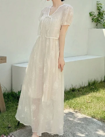 Rochie lunga SHEIN, crem Crem