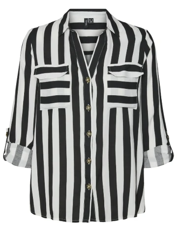 Camasa Vero Moda, alb/negru