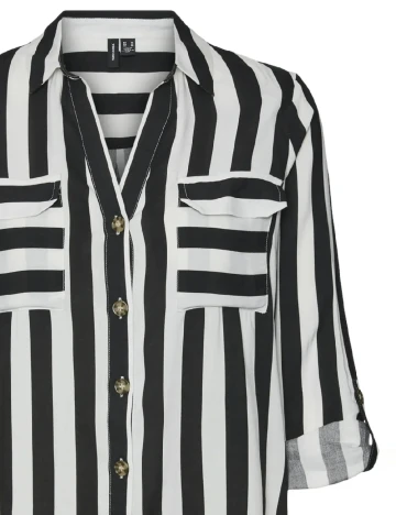 Camasa Vero Moda, alb/negru