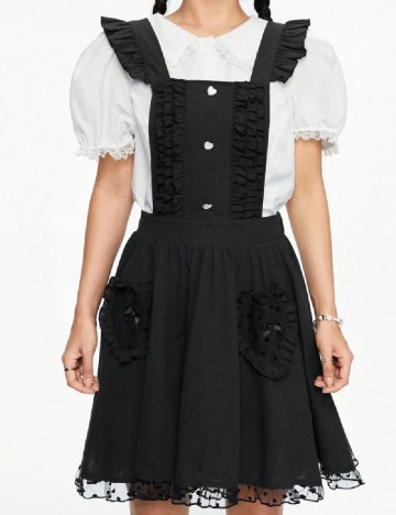 
						Rochie scurta Romwe, negru