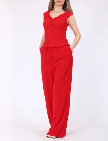 Pantaloni Vero Moda, rosu Rosu