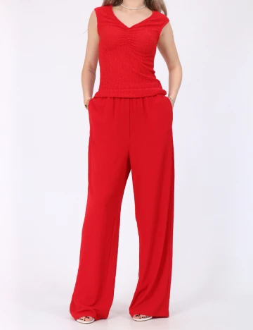 Pantaloni Vero Moda, rosu Rosu