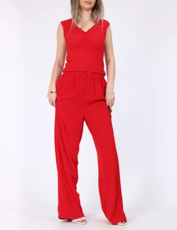 Pantaloni Vero Moda, rosu Rosu