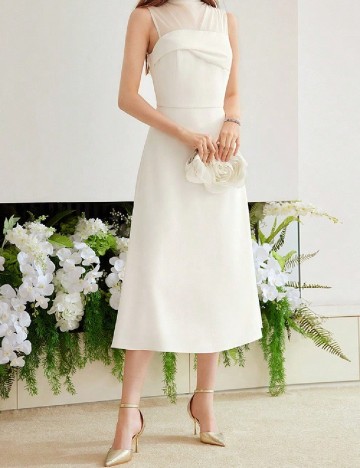 
						Rochie medie MOTF, alb