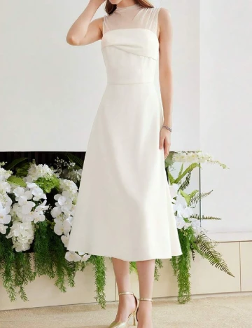 Rochie medie MOTF, alb