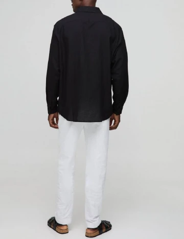 Camasa Oversize Boohoo MAN, negru Negru