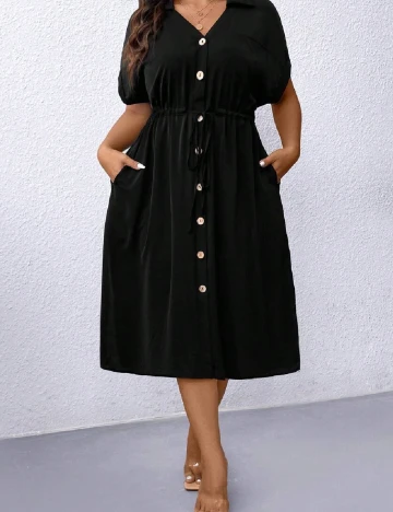 Rochie medie SHEIN CURVE, negru Negru