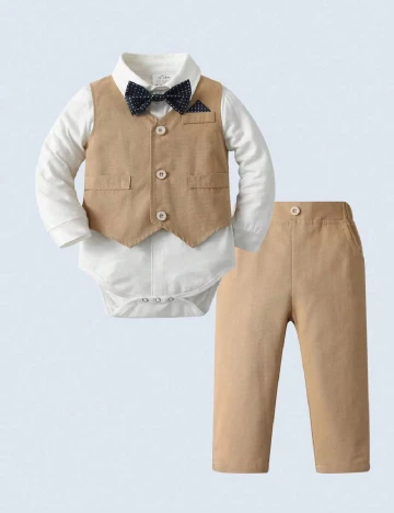 Compleu Shein Kids, alb/maro