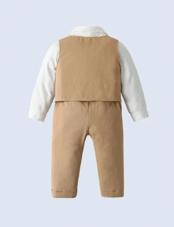 Compleu Shein Kids, alb/maro