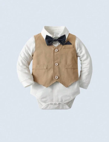 Compleu Shein Kids, alb/maro