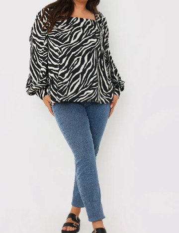 
						Bluza IN THE STYLE, alb/negru