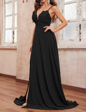 Rochie lunga Giffniseti, negru Negru