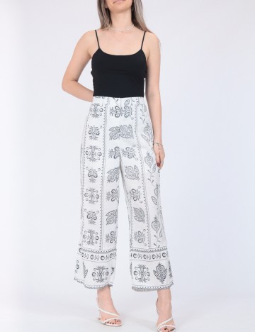 Pantaloni Jacqueline de Yong, alb