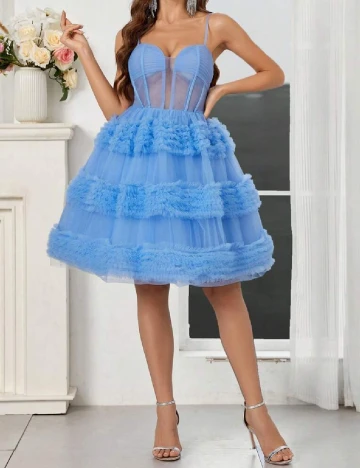 Rochie scurta SHEIN, albastru Albastru