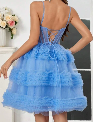 Rochie scurta SHEIN, albastru Albastru