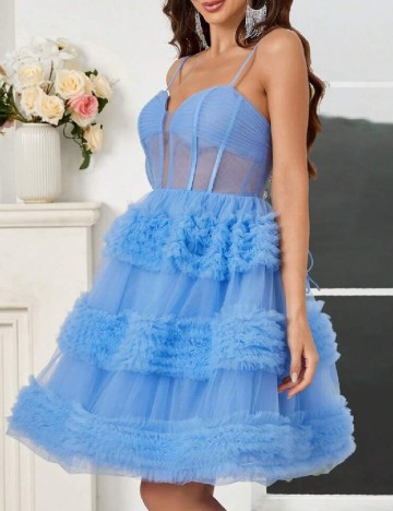 Rochie scurta SHEIN, albastru