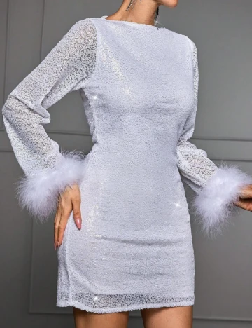 Rochie scurta SHEIN, alb