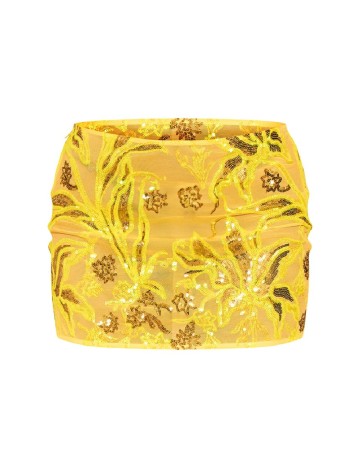 Fusta PRETTYLITTLETHING, galben