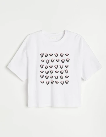 Tricou Reserved, alb