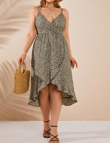 Rochie medie SHEIN CURVE, crem