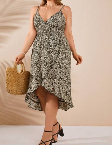 Rochie medie SHEIN CURVE, crem