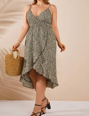 Rochie medie SHEIN CURVE, crem