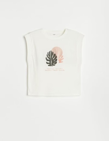 
						Tricou Reserved, alb