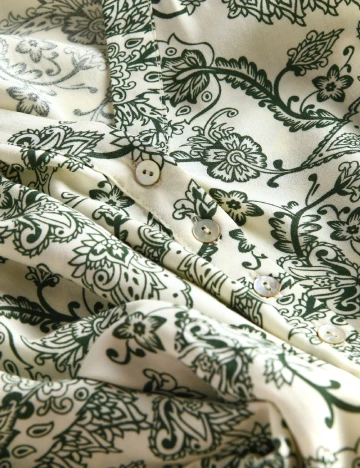 Bluza Reserved, crem/verde Verde