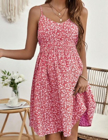 Rochie scurta SHEIN Maternity, rosu