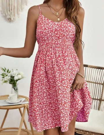 Rochie scurta SHEIN Maternity, rosu Rosu