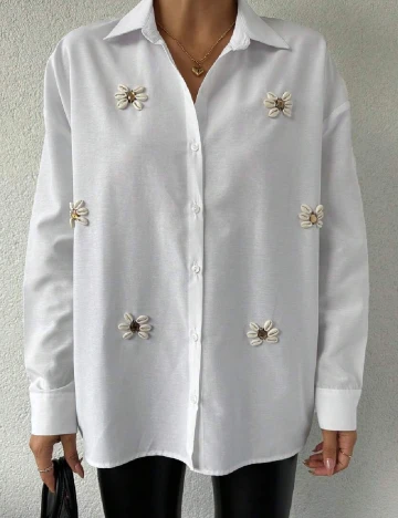 Camasa SHEIN, alb Alb