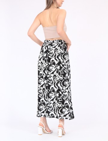 Fusta Vero Moda, alb/negru