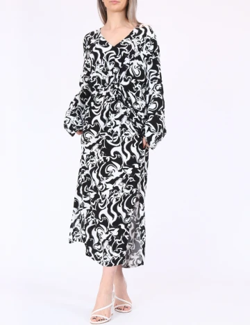 Rochie medie Vero Moda, alb/negru