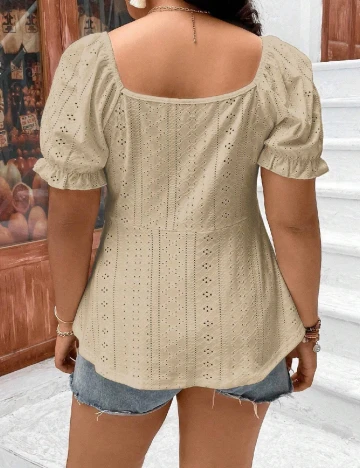 Bluza SHEIN CURVE, crem Crem