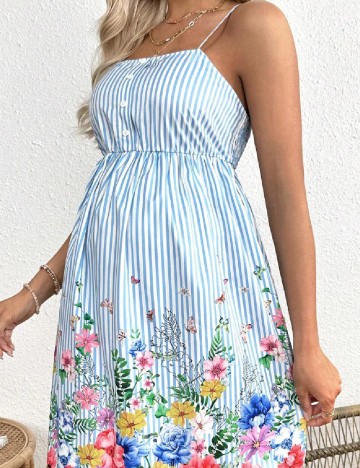 Rochie scurta SHEIN Maternity, albastru