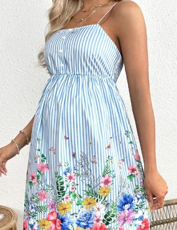Rochie scurta SHEIN Maternity, albastru