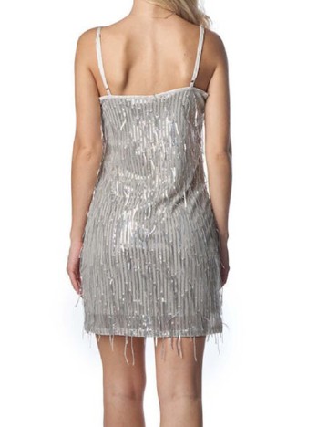 Rochie scurta Only, argintiu
