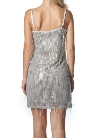 Rochie scurta Only, argintiu
