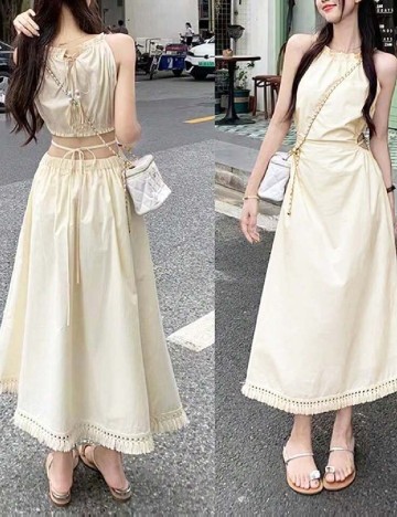 Rochie medie SHEIN, crem
