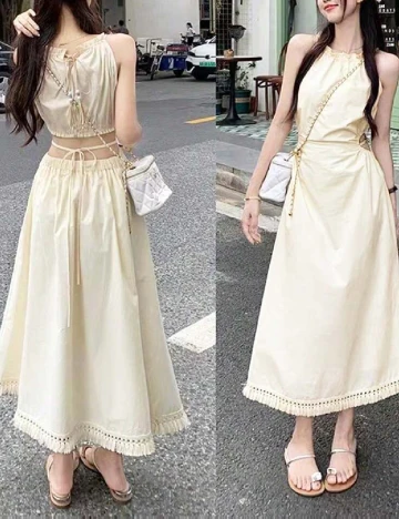 Rochie medie SHEIN, crem
