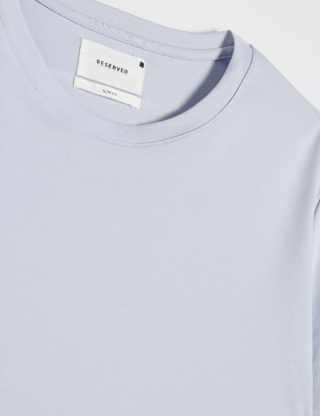 Tricou Reserved, albastru pal
