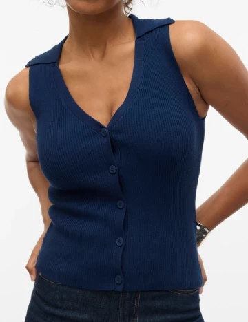 Top Vero Moda, bleumarin Albastru