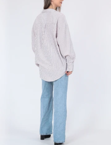 Camasa Oversize Vero Moda, alb/maro