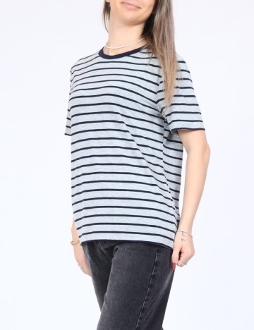 Tricou Vero Moda, gri/albastru