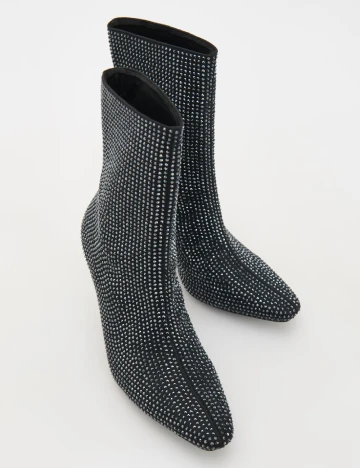 Botine Reserved, negru Negru