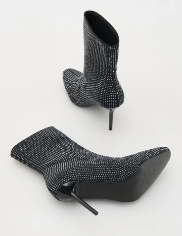 Botine Reserved, negru Negru