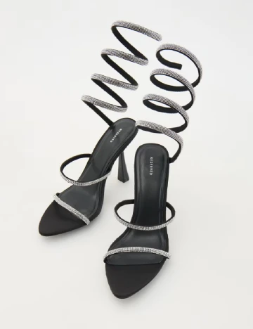 Sandale Reserved, negru/gri