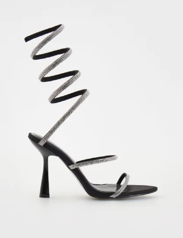 Sandale Reserved, negru/gri